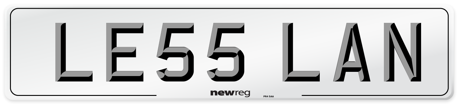 LE55 LAN Number Plate from New Reg